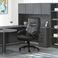 Office Star Executive Faux Leather High Back Chair With Contrast Stitching