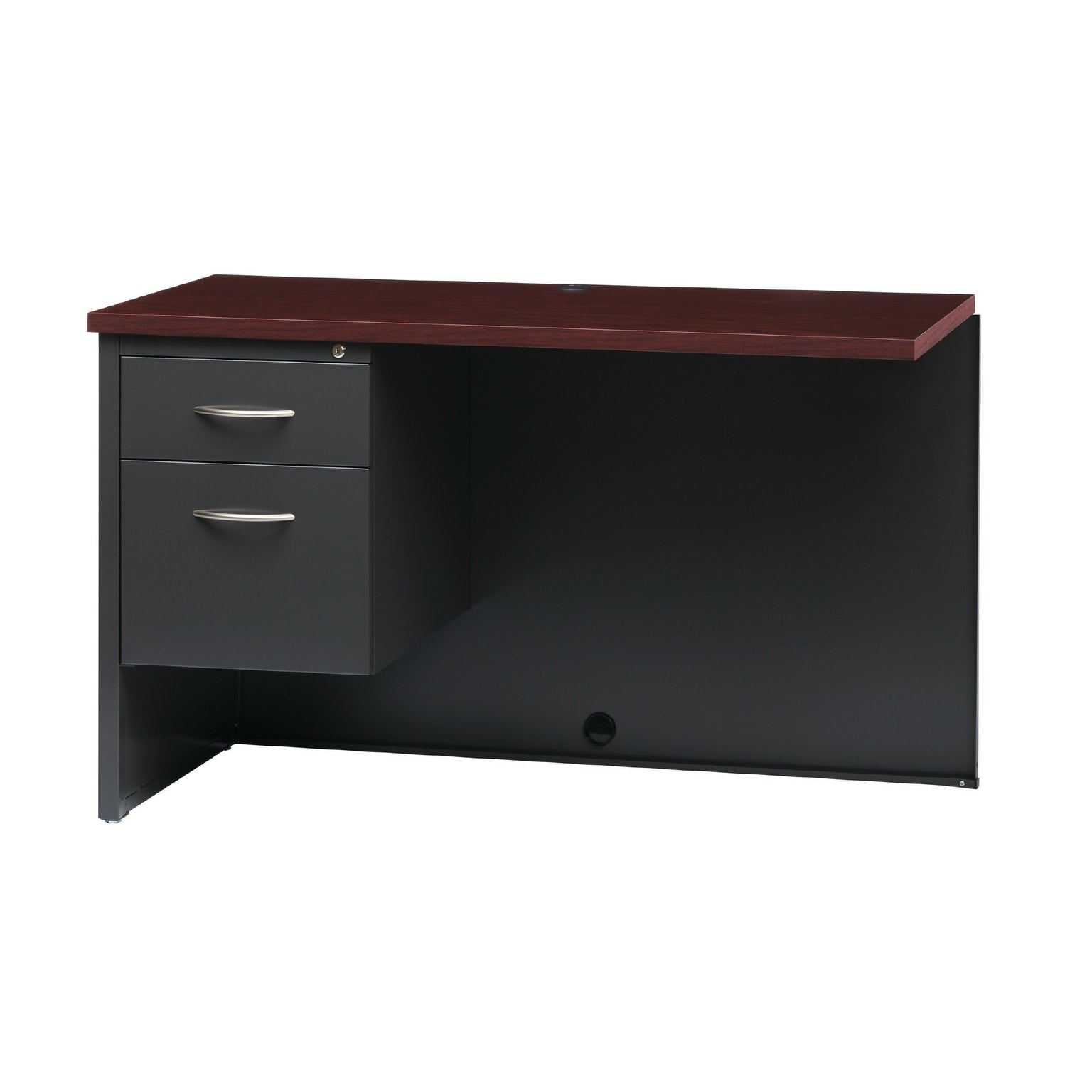 Executive Modular 24 X 48 Single Pedestal Left Return Charcoal Mah