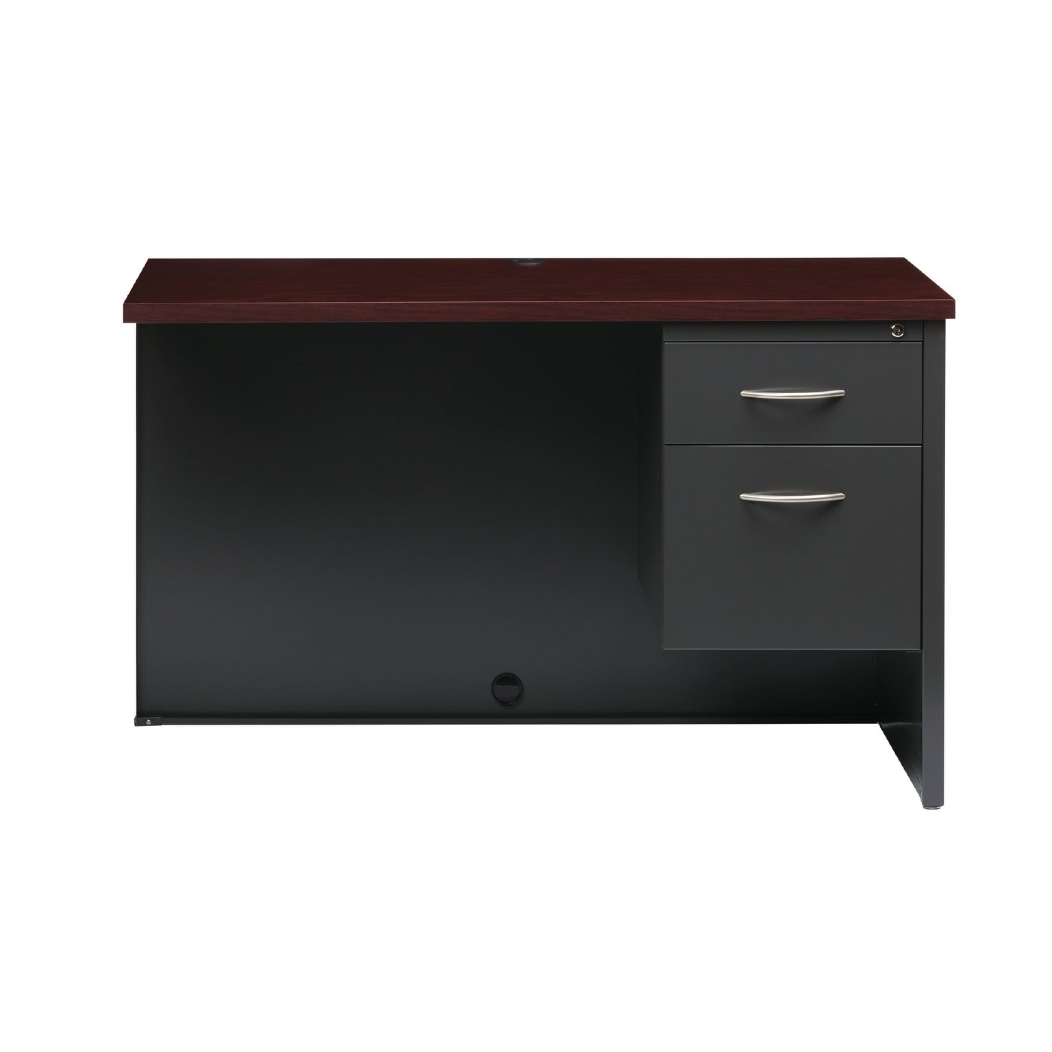 Executive Modular 24 X 48 Single Pedestal Right Return Charcoal Mah