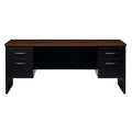 Executive Modular 24 X 72 Double Pedestal Credenza Black Walnut