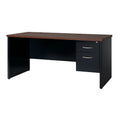 Executive Modular 24 X 72 Right Hand Pedestal Credenza Black Walnut