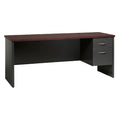 Executive Modular 24 X 72 Right Hand Pedestal Credenza Charcoal Mah
