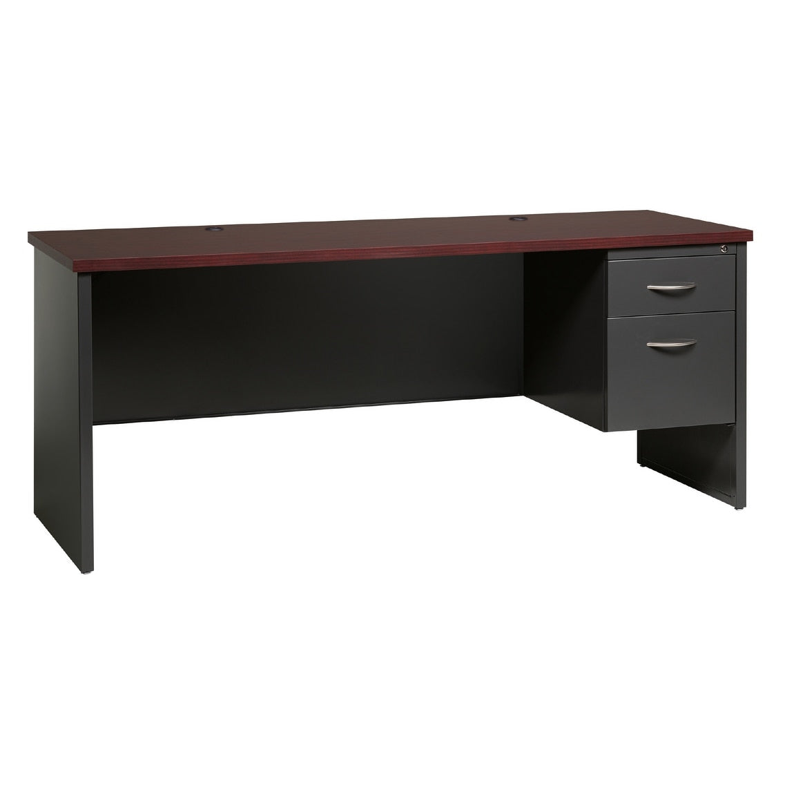 Executive Modular 24 X 72 Right Hand Pedestal Credenza Charcoal Mah