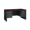 Executive Modular 30 X 60 Double Pedestal Office Desk Charcoal Mah
