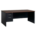 Executive Modular 36 X 72 Left Hand Single Pedestal Desk Black Walnut
