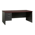 Executive Modular 36 X 72 Left Hand Single Pedestal Desk Charcoal Mah