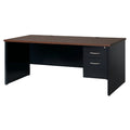 Executive Modular 36 X 72 Right Hand Single Pedestal Desk Black Walnut