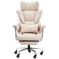 Executive Office Chair With Footrest 400 Lbs Capacity With Heavy Duty Pu Leather Wide Office Chair Big And Tall Office Chairs