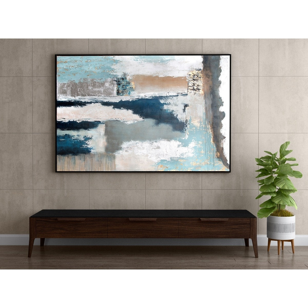 Exhilaration Framed Hand Painted Canvas