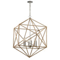 Exitor 34 Inch Wide 6 Light Chandelier In Polished Nickel 34In W X 34In D X 36In H