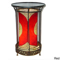 Handmade Exotic Leather 2 In 1 End Table Lamp Morocco