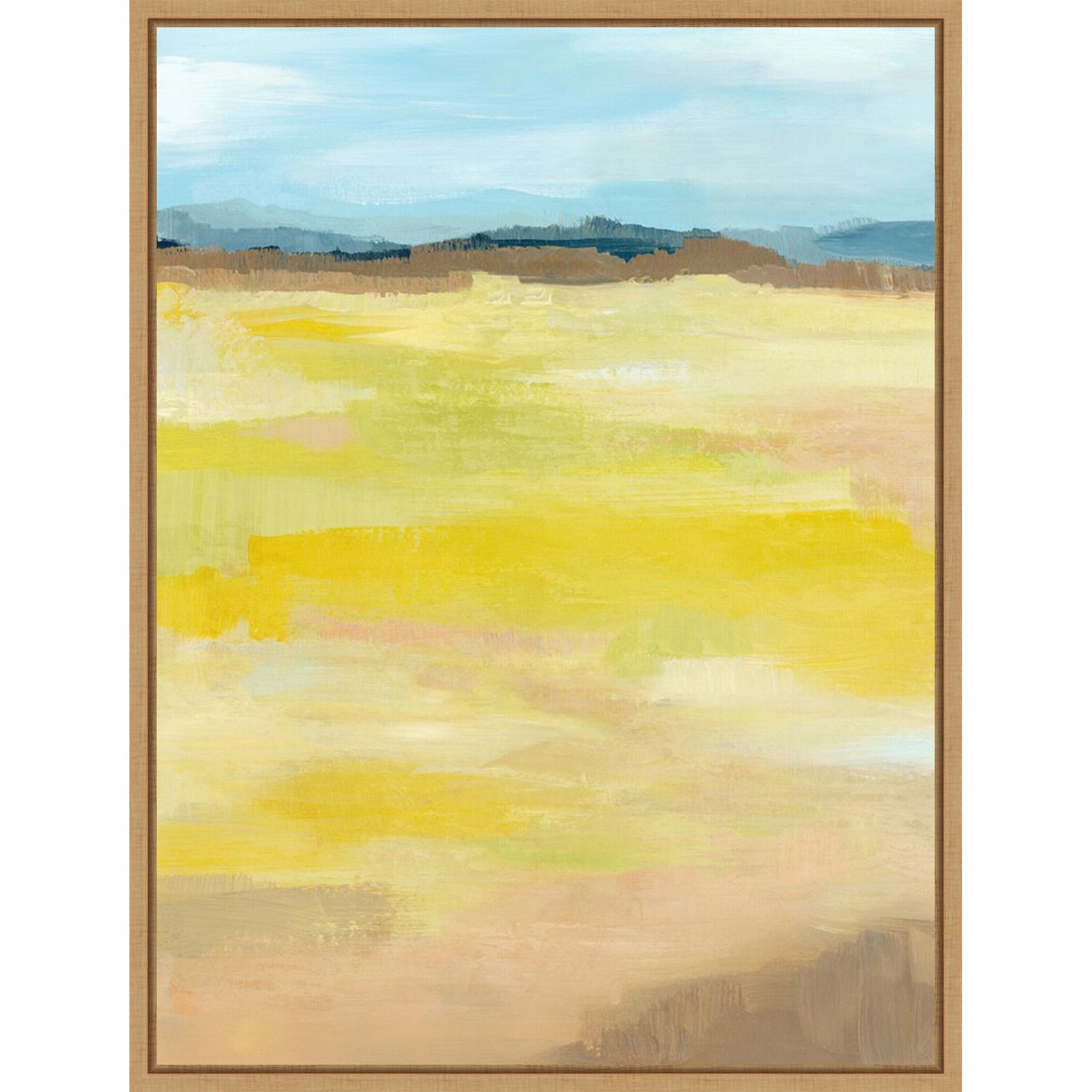 Expansive Sky Over Open Fields Ii By Hannah Dawson Framed Canvas Wall Art