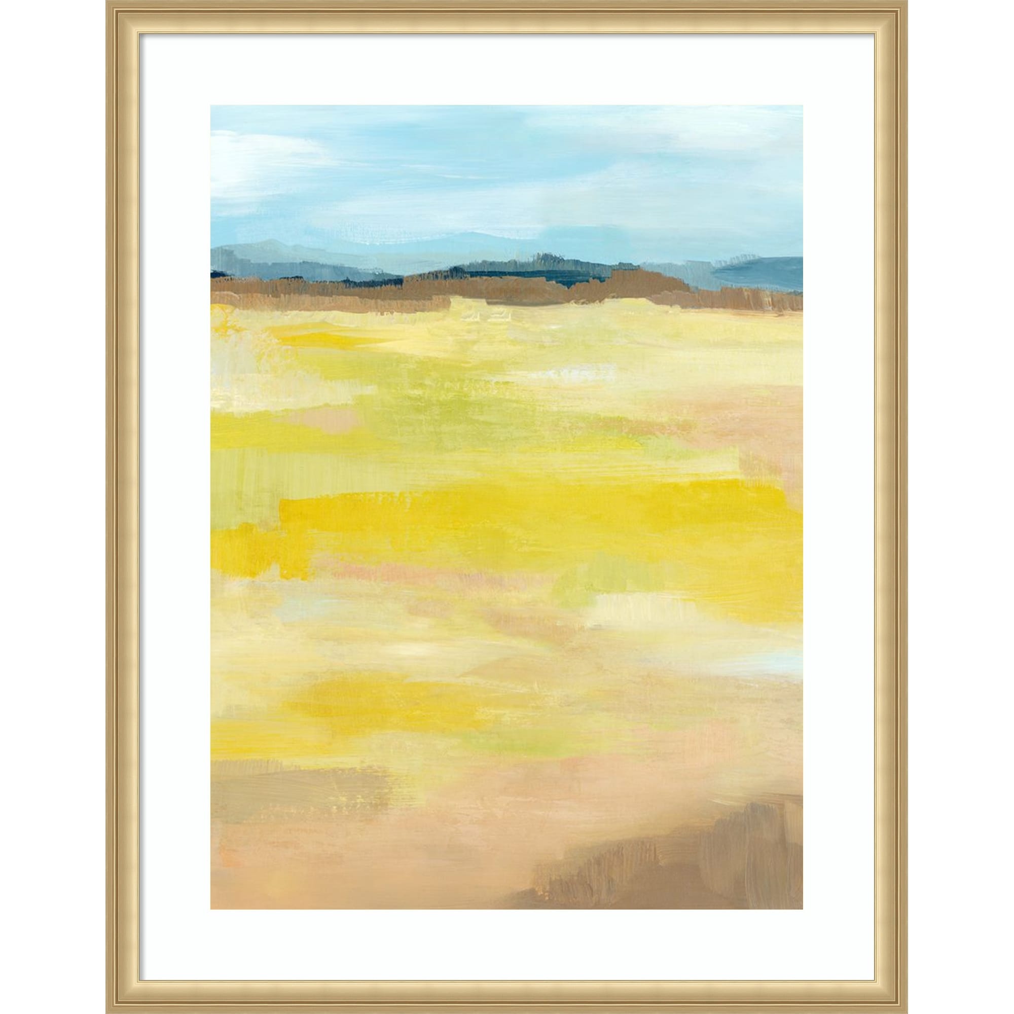 Expansive Sky Over Open Fields Ii By Hannah Dawson Wood Framed Wall Art Print