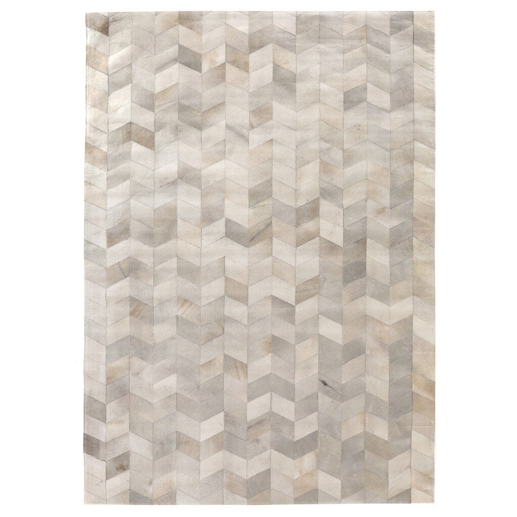 Exquisite Rugs Natural Ivory Hair On Leather Rug 96 X 136
