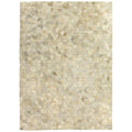 Exquisite Rugs Stitched Blocks Ivory Leather Hair On Hide Rug 96 X 136