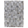 Exquisite Rugs Stitched Blocks Silver Leather Hair On Hide Rug 116 X 146 116 X 146