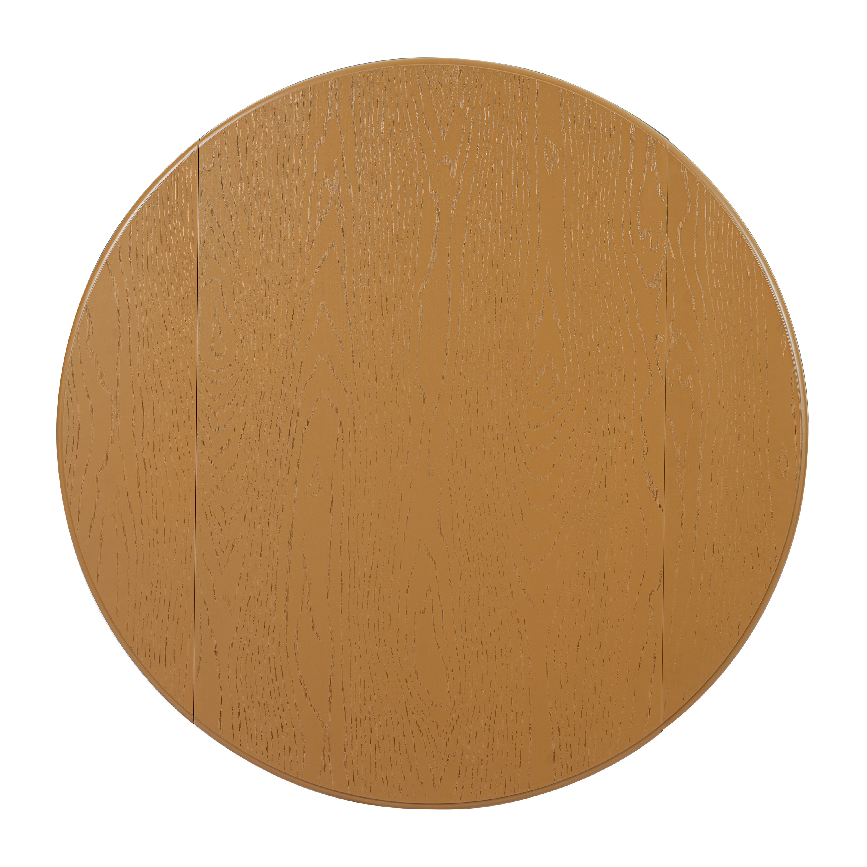 Extendable Round Dining Table For Two To Four With Space Saving Folding Design And Wood Construction