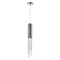 Silver Orchid Bloom 1 Light Mini Pendant With Chrome Finish