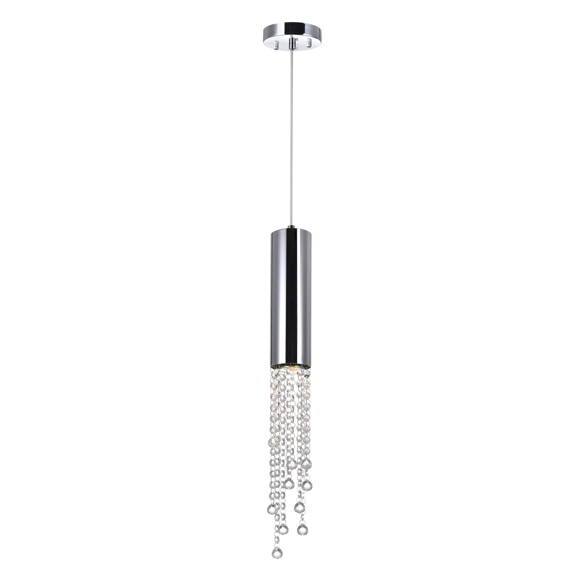 Silver Orchid Bloom 1 Light Mini Pendant With Chrome Finish