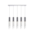 Silver Orchid Bloom 5 Light Chandelier With Chrome Finish