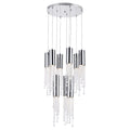 Silver Orchid Burns 9 Light Chandelier With Chrome Finish