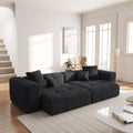 Extra Linen Upholstered Sectional Sofa 2 Seater Deep Seats Modular Couch
