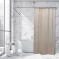 Evideco Shower Curtain Fabric Polyester With 12 Color Matching Rings