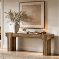 Extra Long Sofa Console Table 79 Inch Farmhouse Wooden Couch Table