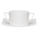 Extreme White Cream Soup Cup Saucer 12Oz Set 4