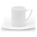 Extreme White Espresso Cup And Saucer Set Of 6