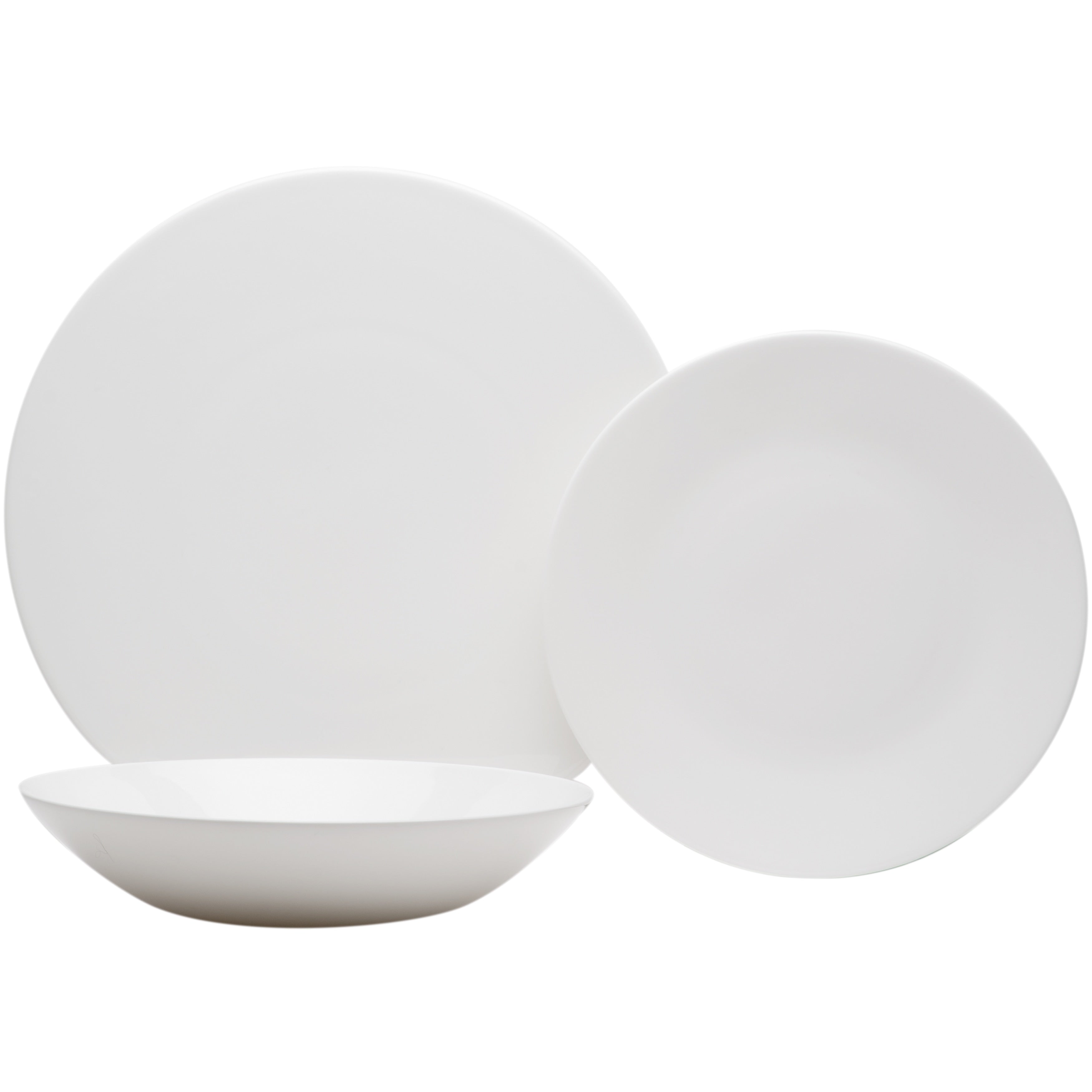 Extreme White Flat Round 18Pc Set