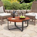 Eyre Outdoor Modern Industrial Acacia Wood Coffee Table By Christopher Knight Home