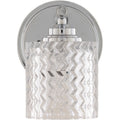 Ezel Traditional Chevron Glass 1 Light Wall Sconce 7.75 H X 5.5 W X 6.375 D