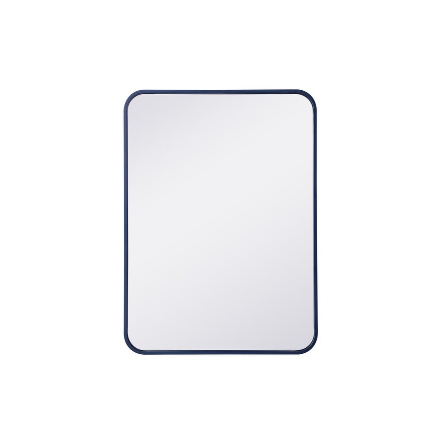 Ezra Soft Corner Metal Rectangular Mirror
