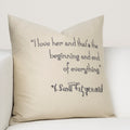 F Scott Fitzgerald 18 Inch Embroidered Throw Pillow