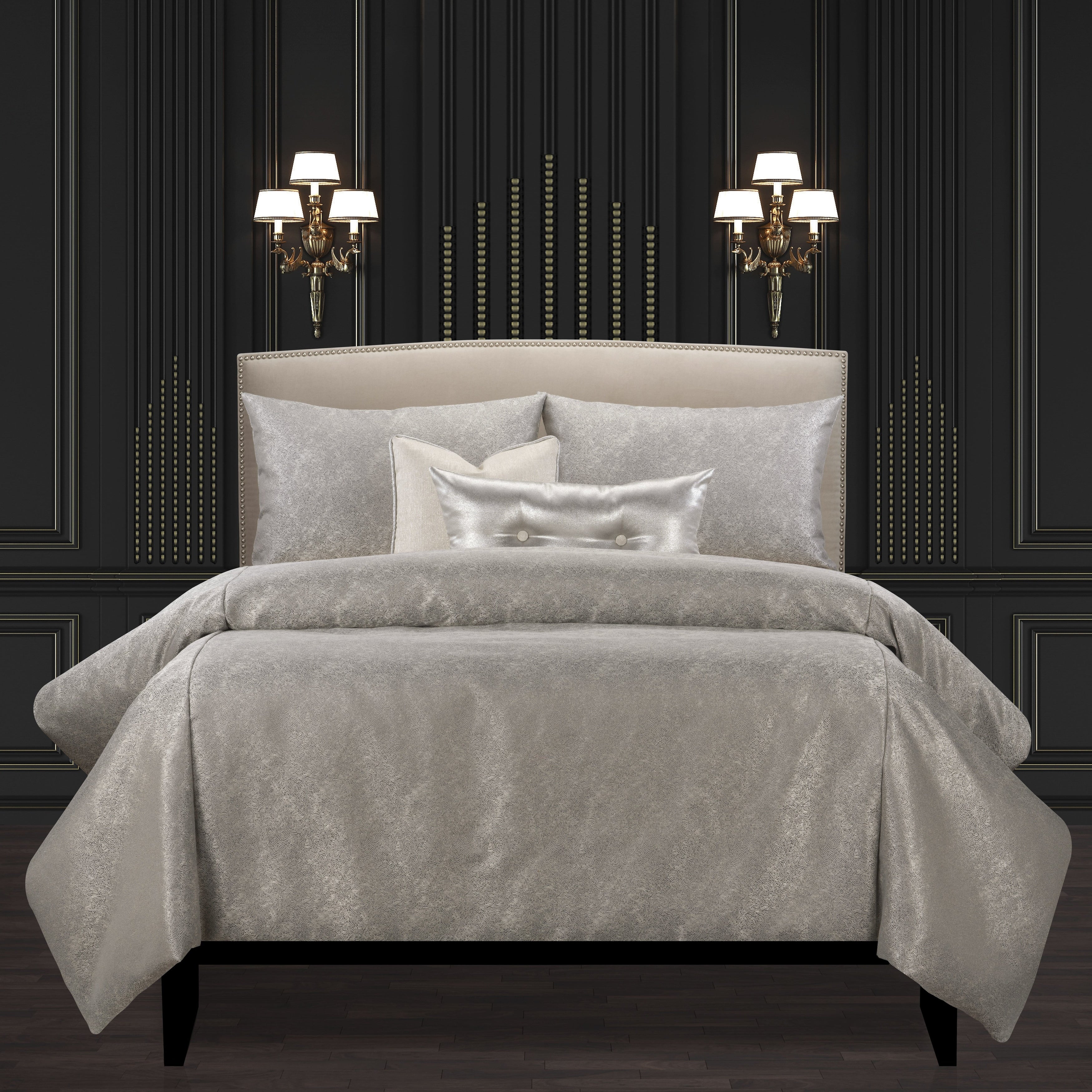 F Scott Fitzgerald Jazz Club Silver Luxury Bedding Set