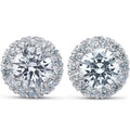 Bliss 14K White Gold 2 5 8 Ct Tdw Halo Diamond Studs Clarity Enhanced 14K White Gold