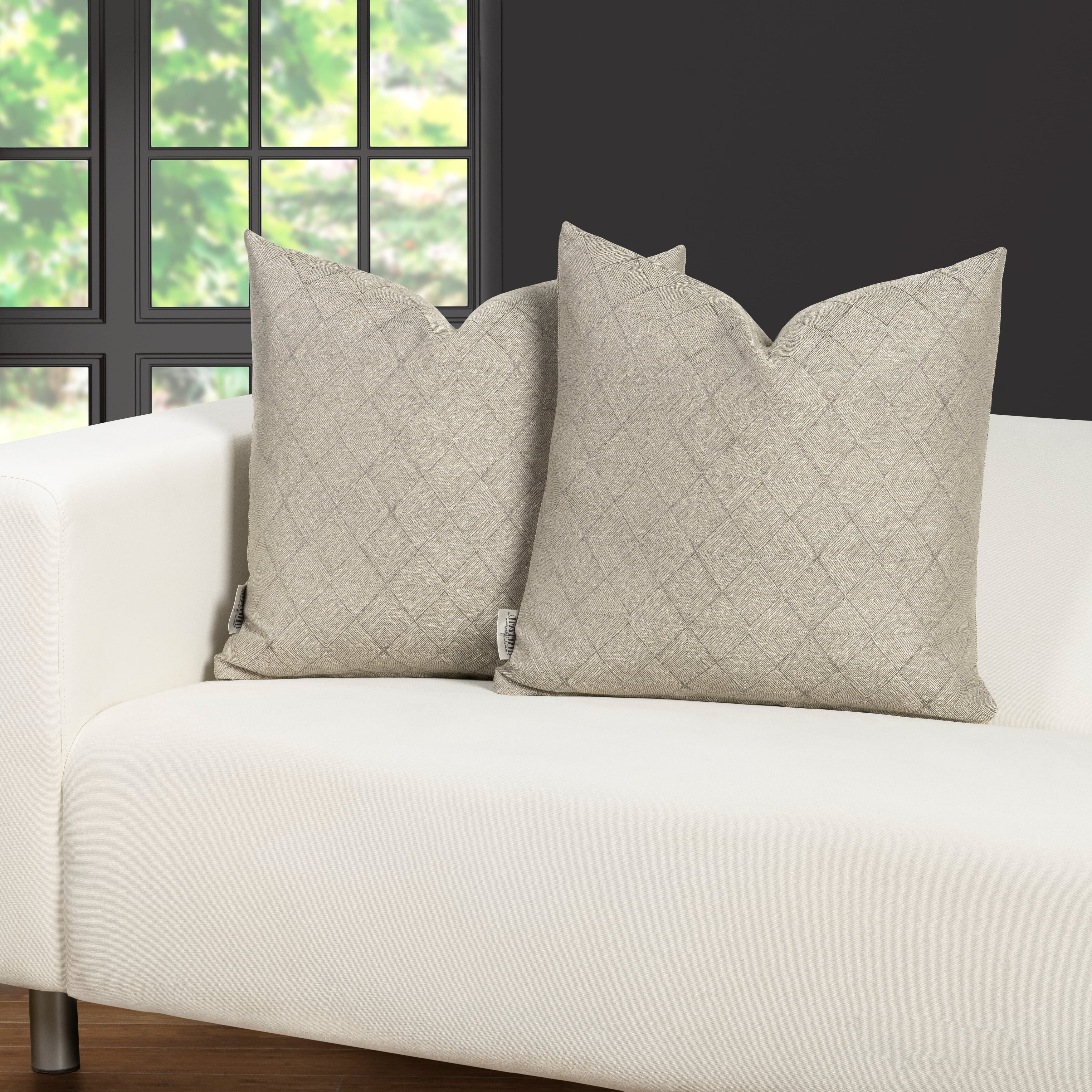 F. Scott Fitzgerald Deco Platinum Throw Pillow