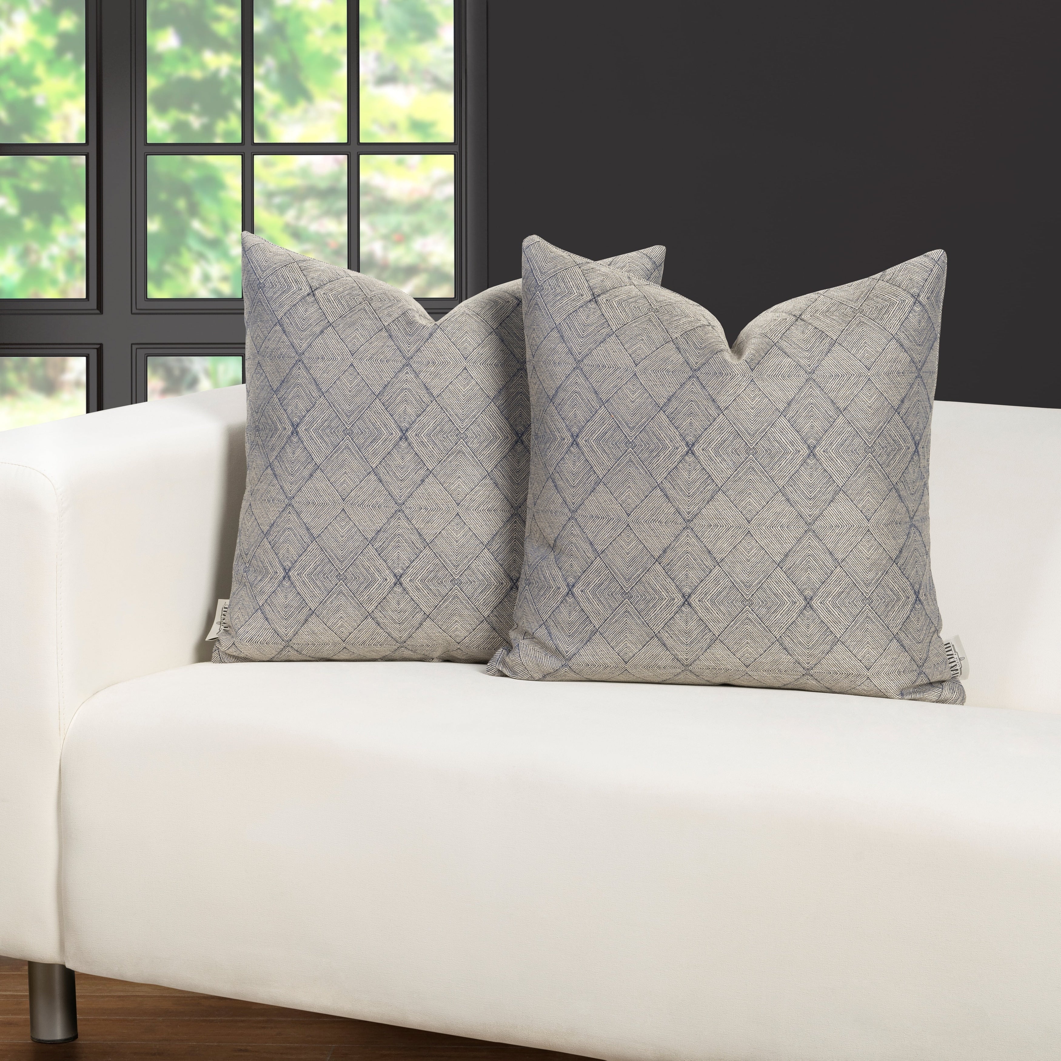 F. Scott Fitzgerald Deco Sapphire Throw Pillow