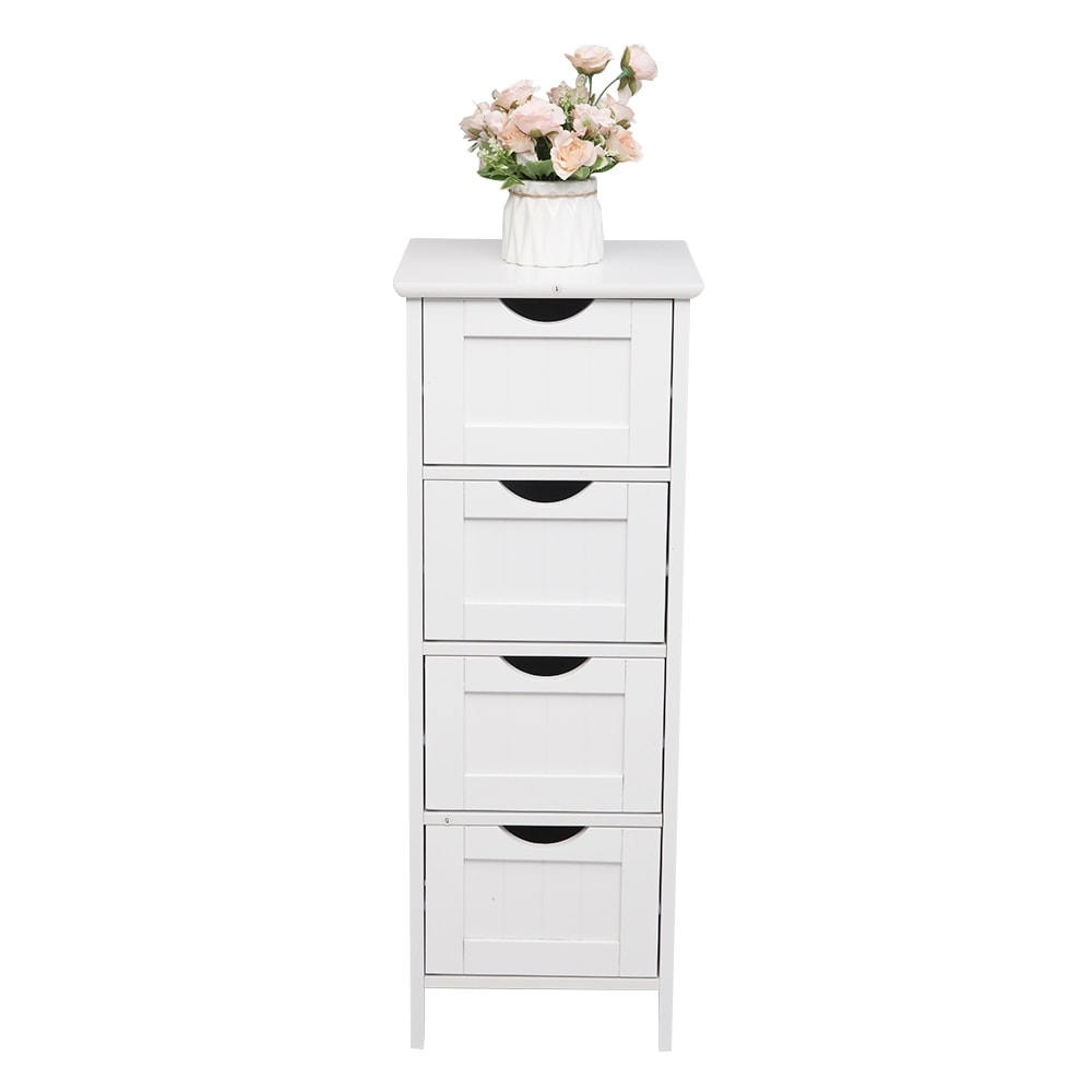 Fch 4 Drawers Bathroom Ark Storage Cabinet White 4 Drawers