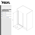 Corvus 34 W X 72 H Framed Fixed Frosted Glass Panel