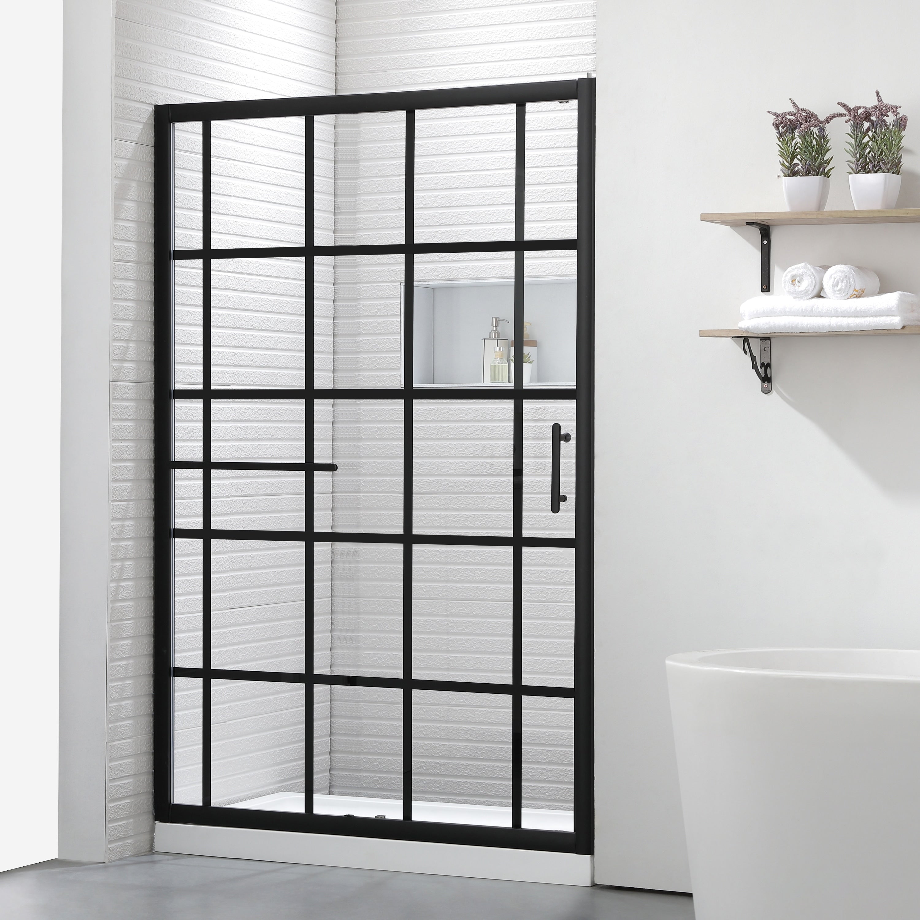 Felyl 48 W 72 H Single Sliding Framed Shower Door