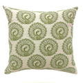 Fifi Contemporary Big Pillow Pattern Fabric Green Ivory Set Of 2