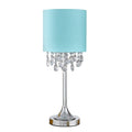 Florence 22 H Crystal Pendants Table Lamp Turquoise