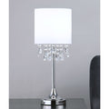 Florence 22 H Crystal Pendants Table Lamp White