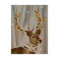 Porch Den Deer With Gold Bells Canvas Art