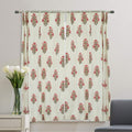 Fabdivine Artisan Hand Block Printed Floral Drape For Living Room Bedroom Window Hanging Swadesh Pink