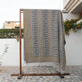 Fabdivine Bijni Handcrafted Block Printed Cotton Throw Retro Hotel Farmhouse Style Decorative Blanket Bed Throw 90 X54