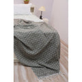 Fabdivine Damaru Handcrafted Cotton Blanket Hand Block Printed Sofa Bed Throw Home Textile With Hand Tied Tassels 90 X54
