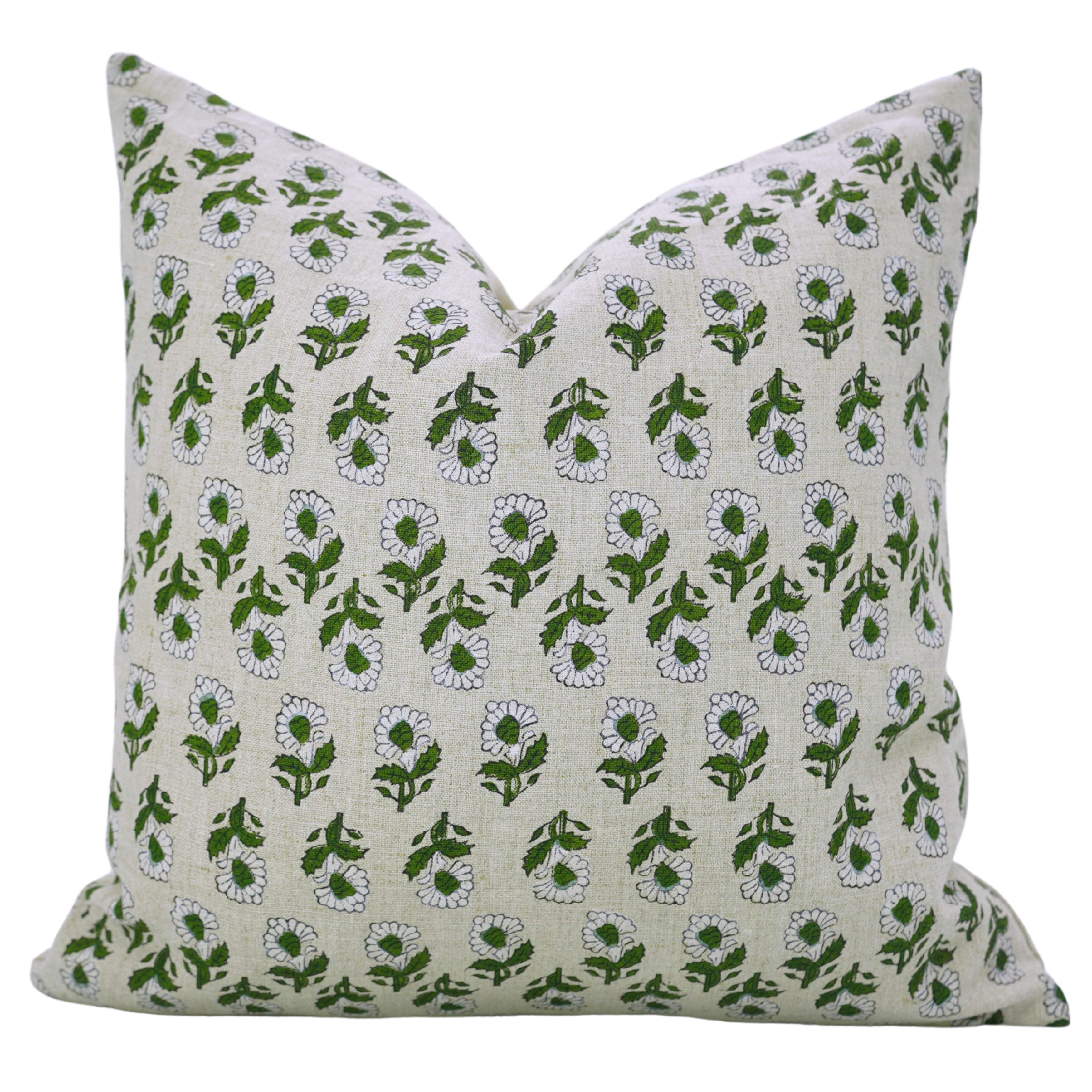Fabdivine Handmade Boho Pure Linen Block Print Throw Home D Cor Pillow Cover